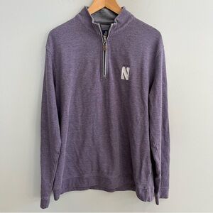 Johnnie-O Men's Northwestern Wildcats Sully Quarter Zip Size Large Logo NCAA